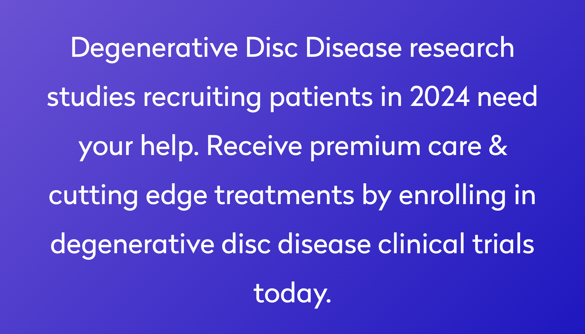 degenerative disc disease research paper